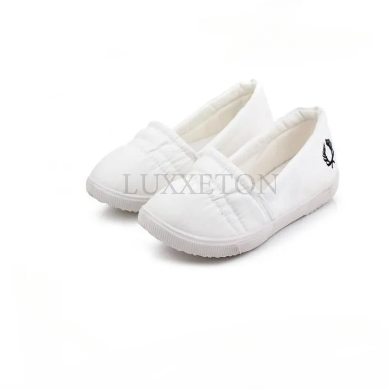 Flat Bottomed Shallow Cut Canvas Board Shoes Casual Lightweight Simple Fashionable Breathable Comfortable Women Shoes