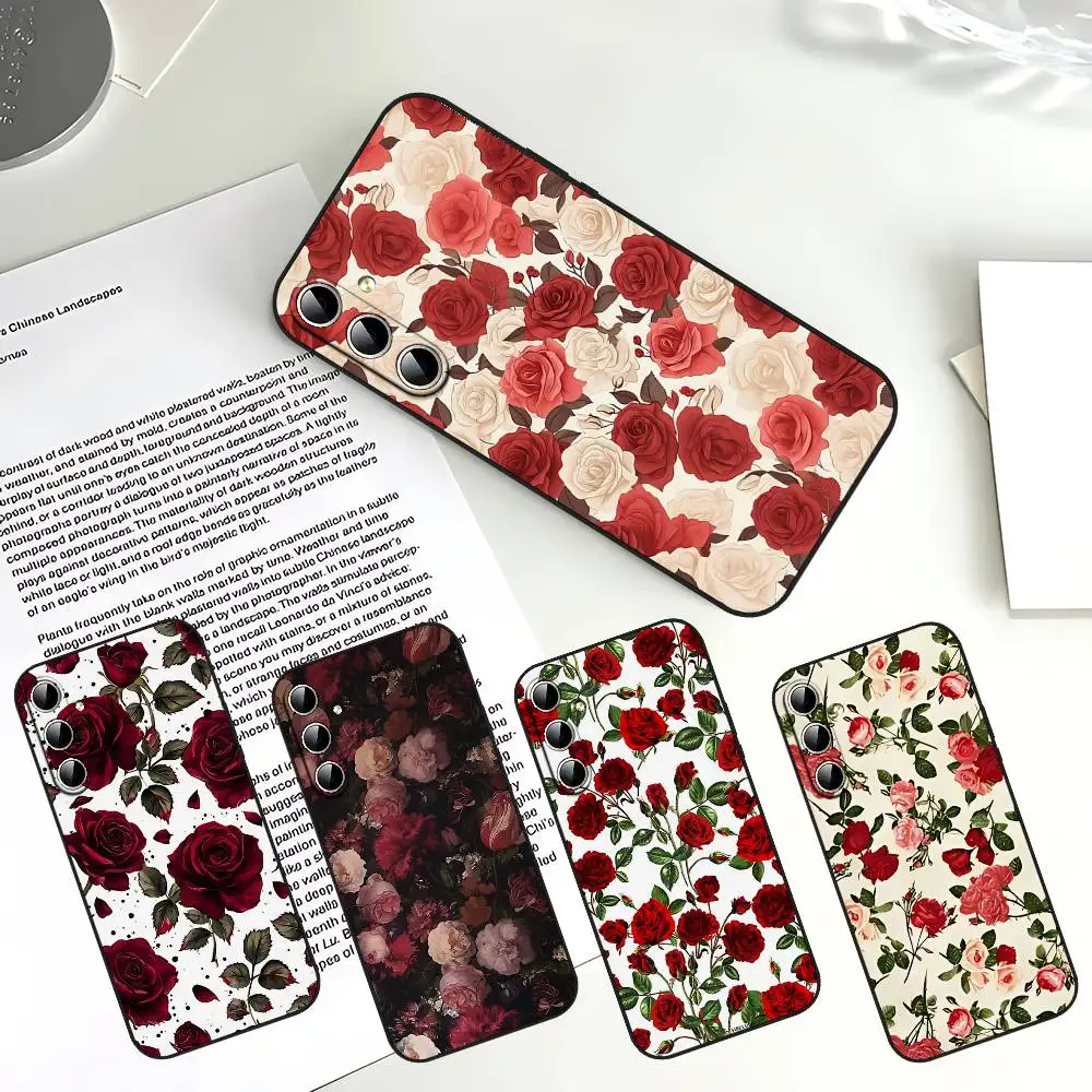 

N-New R-Retro F-Fashion R-Rose Phone Case For Samsung Galaxy S25 S24 S23 S22 S21 FE Plus Ultra A13 A20 A32 A70 Black Cover