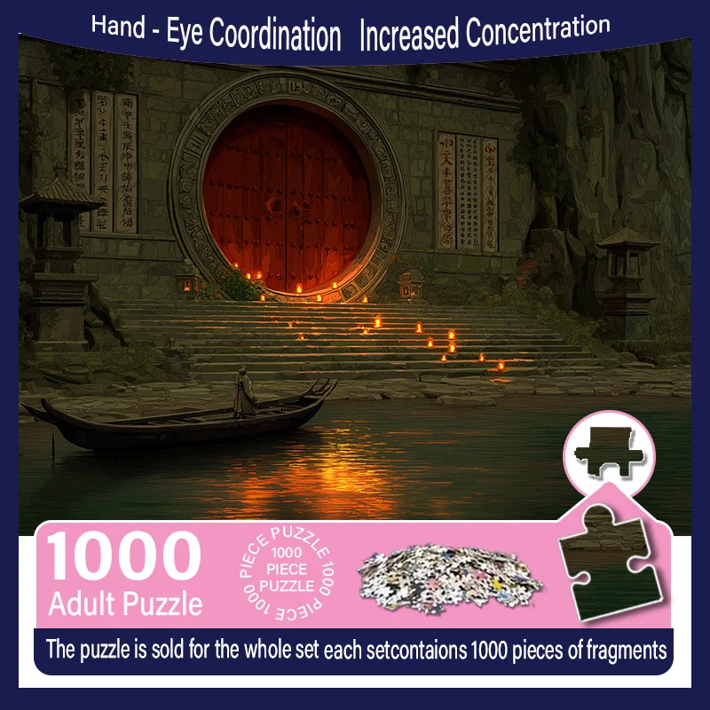 

Мини-пазл для взрослых с дизайном в виде древнего дверного фонаря — устойчивый к царапинам, высокая сложность, подходит для взрослых