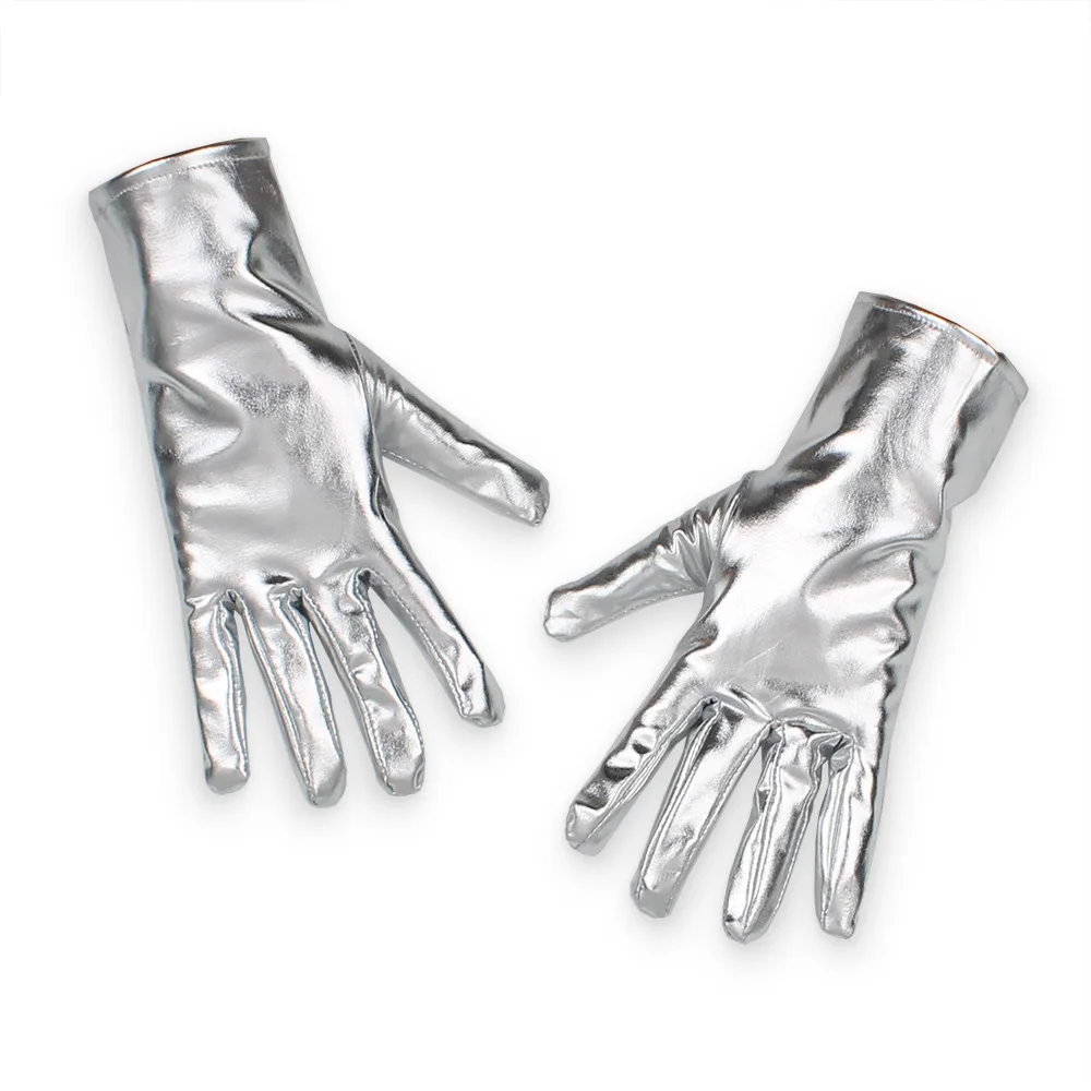Sexy Women Shiny Short Gloves Imitation Leather Latex Cosplay Clothing Pole Dancing Night Club Gloves Accessories Tight Gloves
