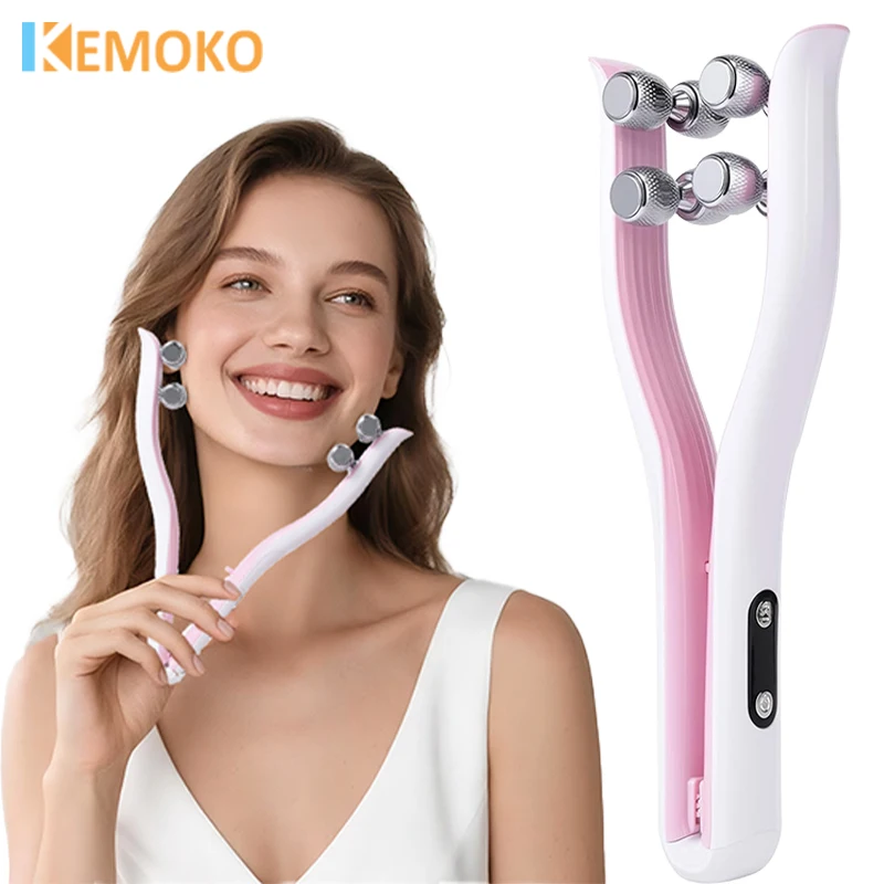 Rouleau de Lifting du visage rotatif à 360 degrés, masseur en forme de Y, masseur du menton, Instrument de beauté à usage domestique, outil de soins de la peau