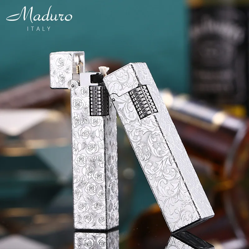Maduro Lighter Inflatable Mini Creative Personality High-end Brass Gift Boyfriend Trendy Lighter 99 Roses