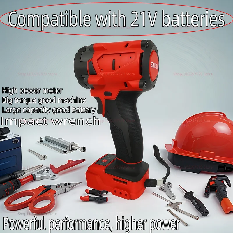 BrushlessCordless1/2Impact Wrench Car Truck Repair Tool Rechargeable with No Battery Included Heavy Duty Electric Screwdriver