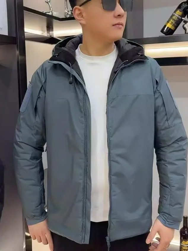 

Мужская зимняя куртка из хлопка: новинка, теплая, модная, повседневная, универсальная, с длинными рукавами, стандартный крой