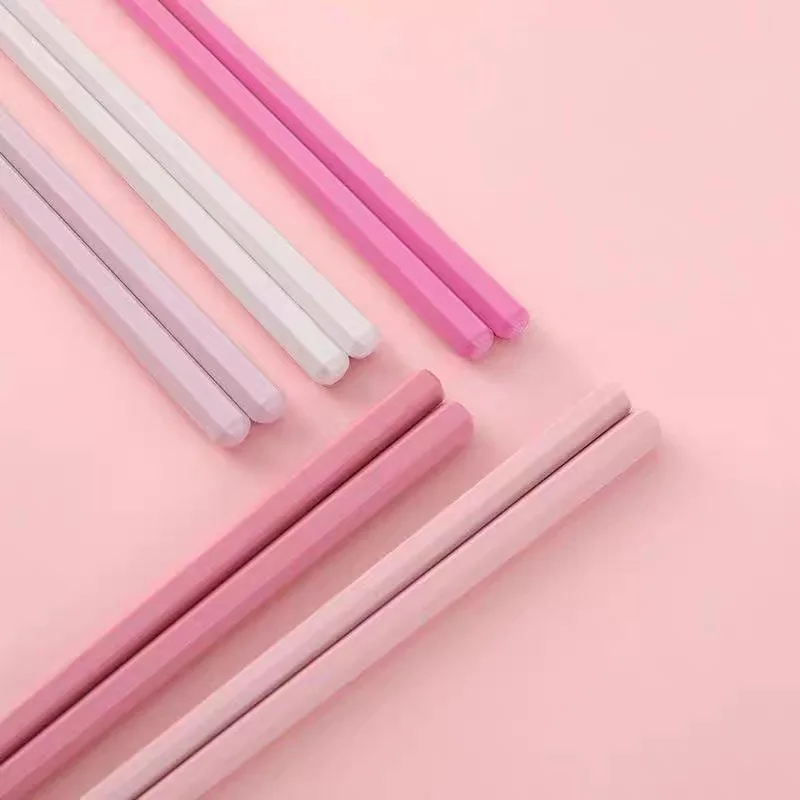 Japanese-style macaron-colored alloy chopsticks, food-grade, household use, mold-resistant, high-end, fresh and trendy ins style, 20 pairs
