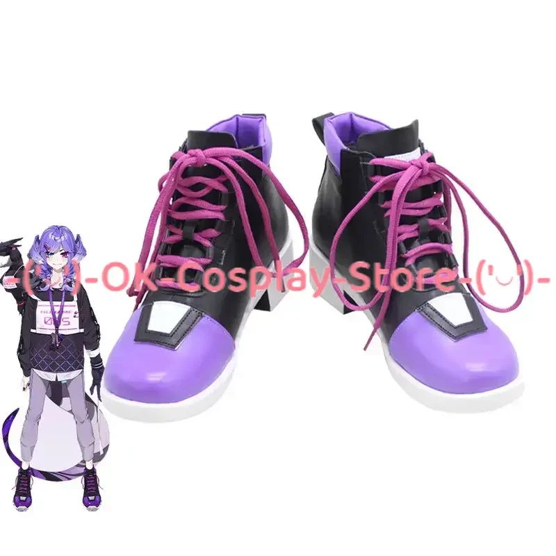 Selen Tatsuki Cosplay Boots Youtuber Vtuber Cosplay Shoes  Halloween Carnival Prop PU Leather Shoes Custom Made