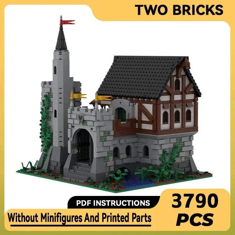 Medieval Buildings Model Moc Building Bricks Ancient Manor Castle Technology Modular Blocks Gift Christmas Toy DIY Sets Assembly