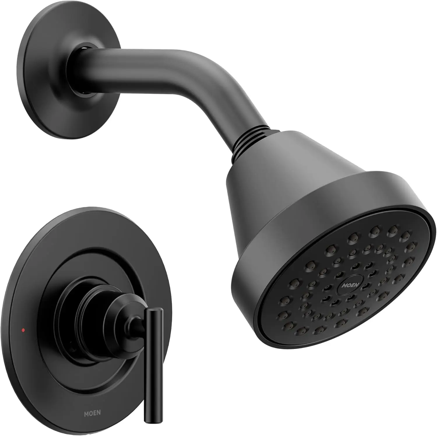 

Modern Matte Black Shower Trim with Eco-Performance Showerhead and Lever Handle, Posi-Temp Valve Required