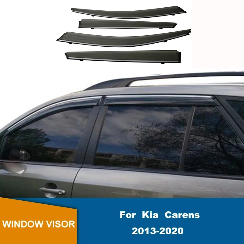 Rain Deflector For Kia Carens 2013 2014 2015 2016 2017 2018 2019 2020 Window Visor Awning Sun Rain Deflector Shelter Shade Guard