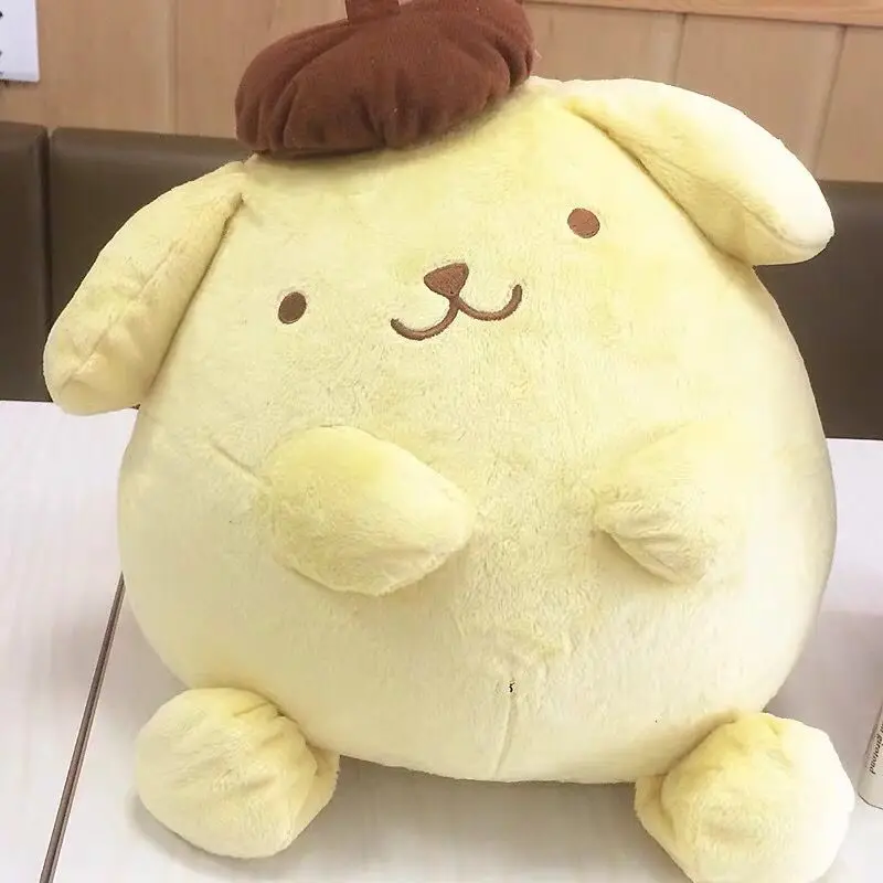 Japanese Genuine sanrio Pom Pom Purin Sitting Large Cute Plush Toy Doll Doll Pillow Gift  Kawaii Pillows  sanrio plush merch