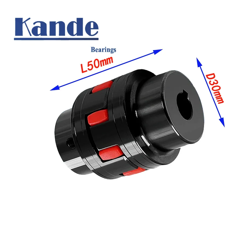 1PC Kande GR14 XL0 D30L50 8/10/12/14/16mm CNC Motor ballscrew Jaw spider plum steel Shaft Coupler Flexible Couplin