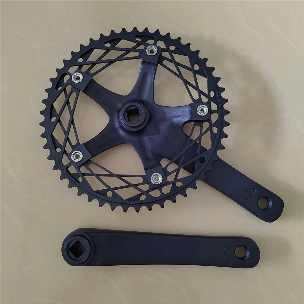 144 BCD 49T Fixed Gear Crankset Chainring Track Bike 165mm Crank Chain Wheel 1/8