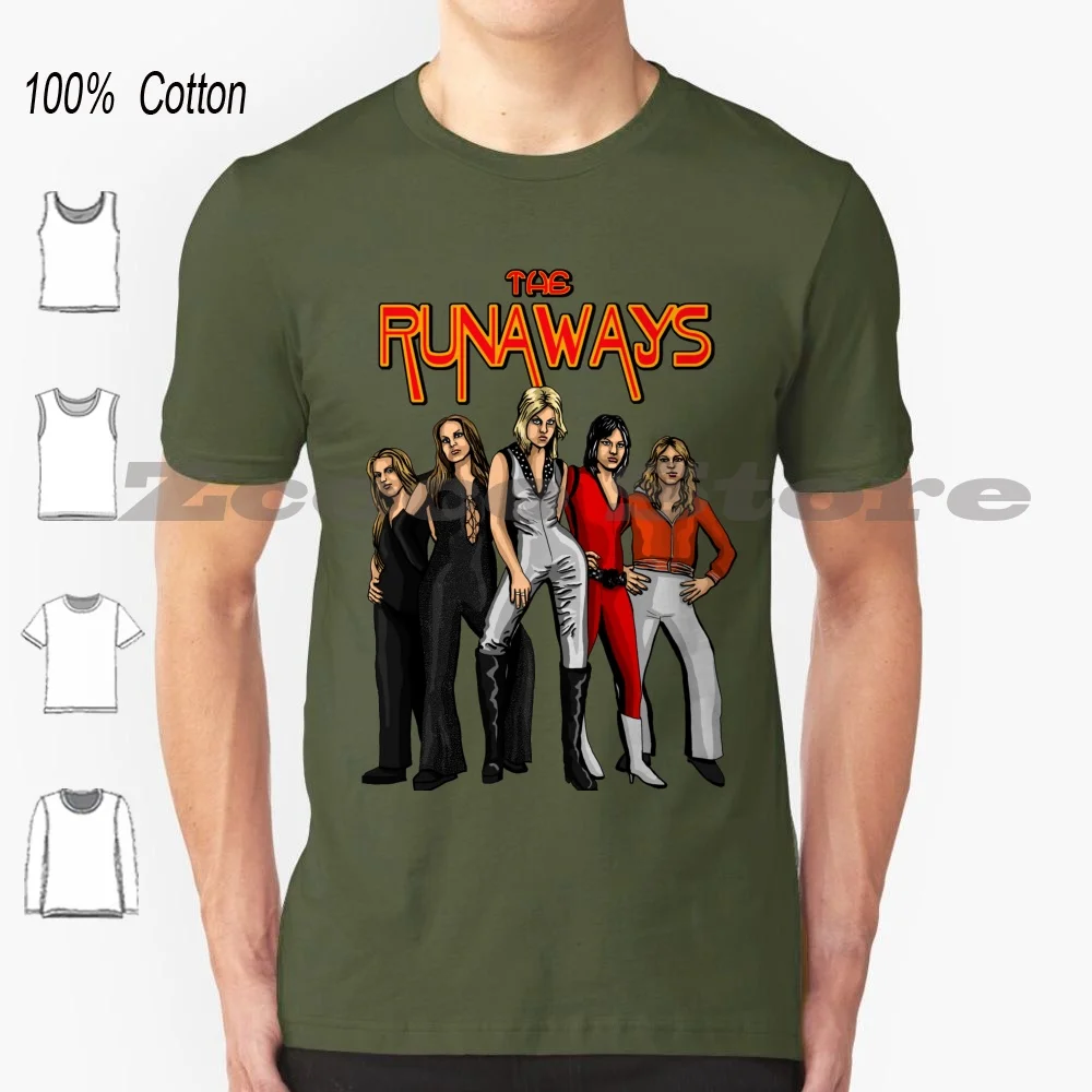 Bombs T-Shirt 100% Cotton Men Women Personalized Pattern Runaways Joan Jett Currie Vintage