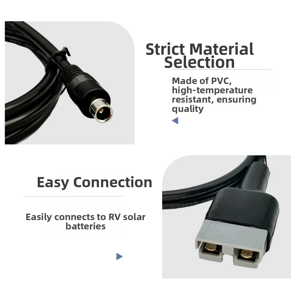 DC8020 Male Power Connector 50A With 1.5M Silicone Dustproof Cover Solderless Buckle For Solar Automotive Electronics Wiring