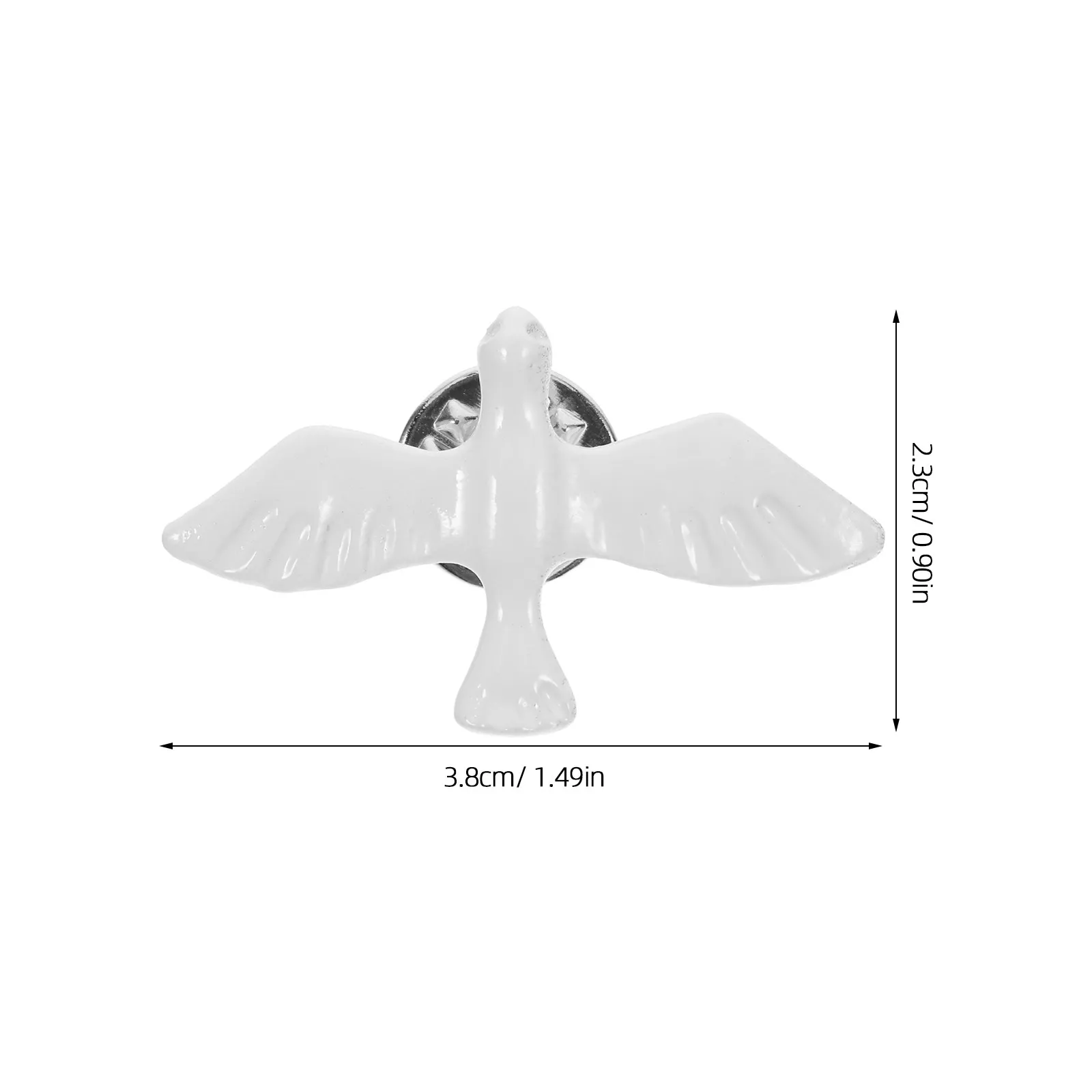 2Pcs Dove Lapel Pin Catholic Christian Communion Baptism Accessory Peace Symbol Spiritual Faith Brooch Elegant Religious