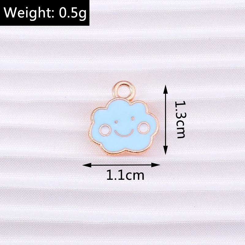 10 teile/los Cartoon Emaille Regenbogen Wolken Charms für Schmuck Machen Frauen Mode Tropfen Ohrringe Anhänger Halsketten DIY Handwerk Geschenk – Detail 25