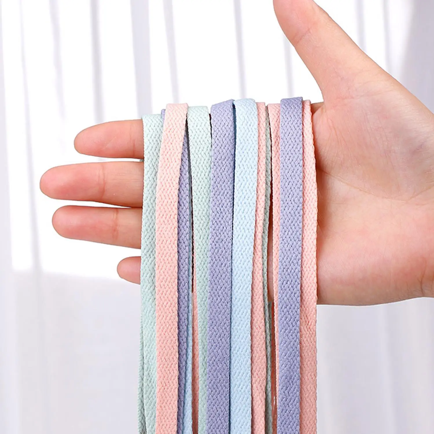 1 par de cadarços de sapato planos de tecelagem de precisão usados para tênis casuais pequenos sapatos brancos cadarços rosa 120/140/160cm