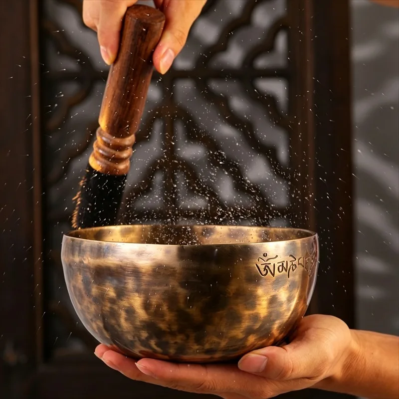 Nepal Copper Singing Bowl Large Tibetan Sound Bowls Meditation Yoga Original Full Moon Bowls Handmade Sound Healing Instruments