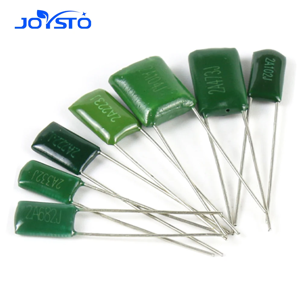 20pcs Polyester film capacitor 100V 120nF 150nF 220nF 330nF 470nF 2A124J 2A154J 2A224J 2A334J 2A474J