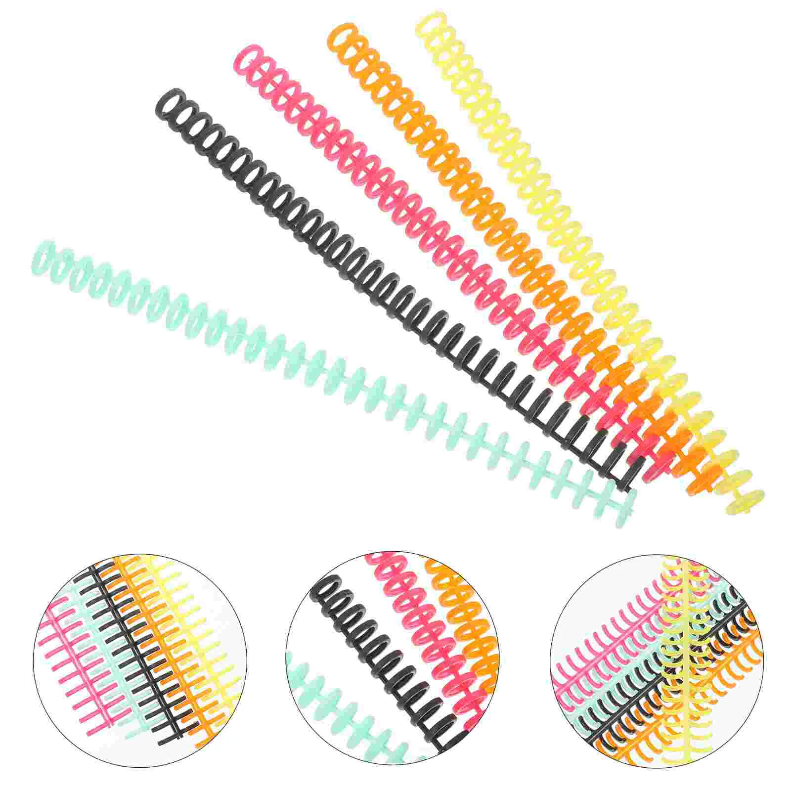 11 Pcs Plastic Loose-leaf Coil Notebooks Binding Coils Binder Hinge Binders DIY Spines Spirals Student Office Bindings