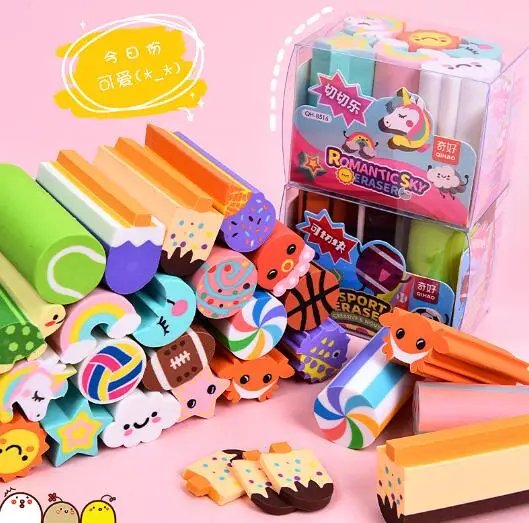 1Box School Opens Gifts Erasers Students' Supplies Children's Holiday Gifts Creative Stationery Soft Easy to Wipe (SS-6100)