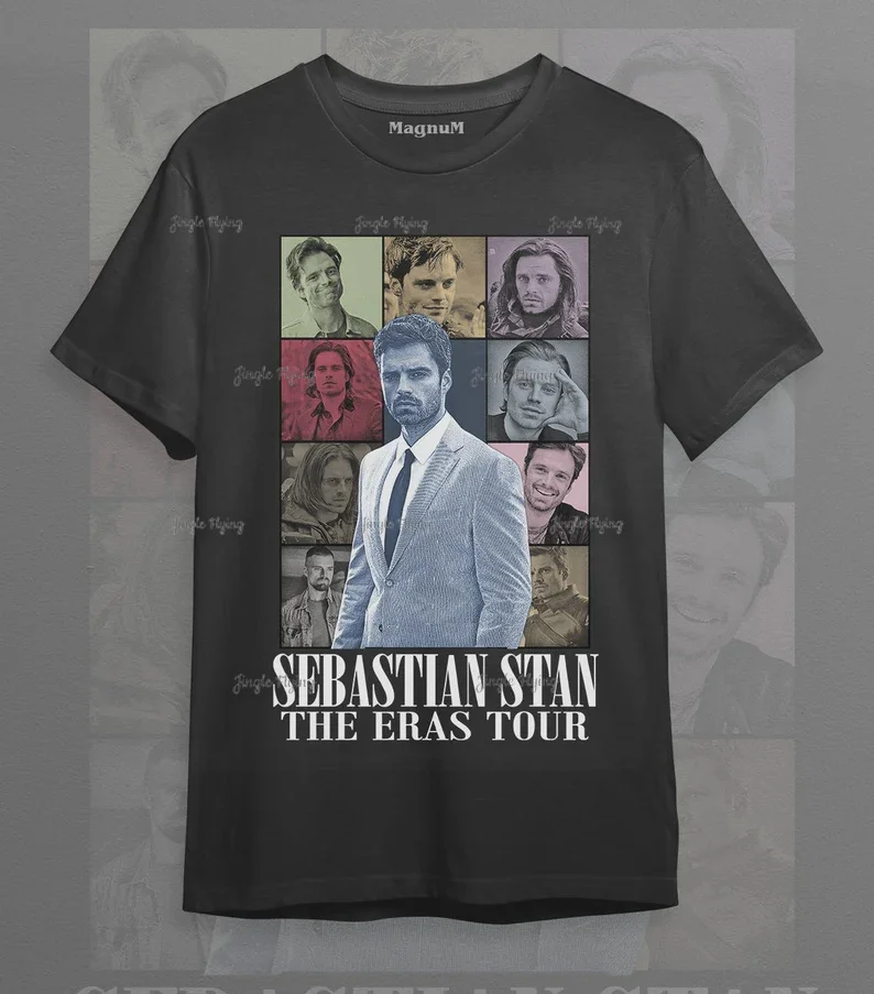 100% Cotton Sebastian Stan The Eras Tour Unisex Softstyle T-Shirt Meme Tribute Aesthetic Tee