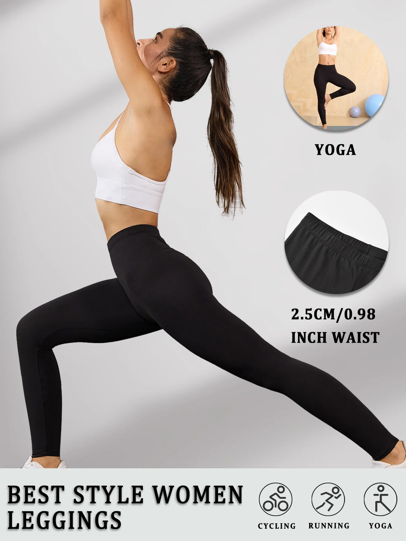 

Women's Super Soft Low Rise Leggings, High Elasticity for Workout Yoga Running and Daily Casual Wear Comfort Stretch Tights