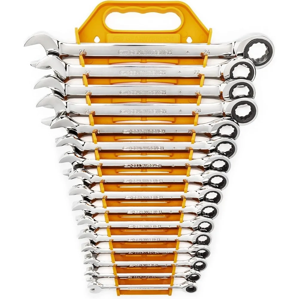 GEARWRENCH Set di chiavi combinate a cricchetto da 16 pezzi con vassoio |   Metrico |   9416