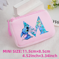 Stitch Solid Plush Coin Purse Women's Cute Wallet Card Bag Keychain Minimalist Coin Bag Wallets for Kid Pouch Gifts