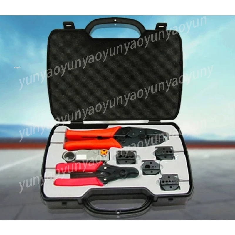 Crimping Pliers Set, Mesh Pliers Replaceable Mold Set, Equipped with Replaceable Jaws