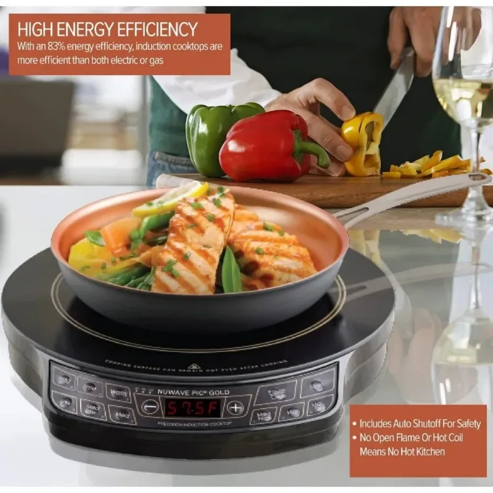 HAOYUNMA Precision Induction Cooktop,Powerful with Large8”Heating Coil,100°F To 575°F,3Wattage Settings