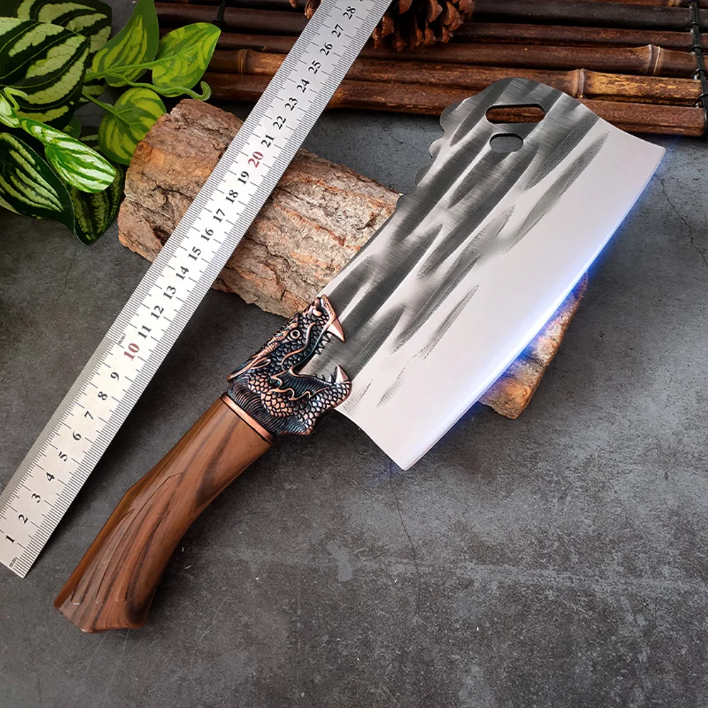 

Big Bone Knive High Carbon Steel Chef Sharp Powerful Cleaver Hard Blade Chopper Butcher Cooking Cutter Meat Vegetable Chef Knife