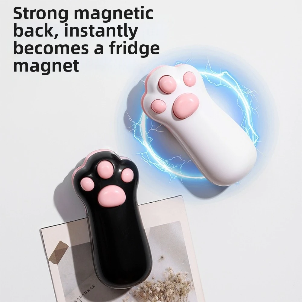 Mini Cat Paw Snack Bag Sealer Magnetic Back Type-C Charging Food Bag Sealer Heat Sealing Built-in Cutter Mini Sealing Machine