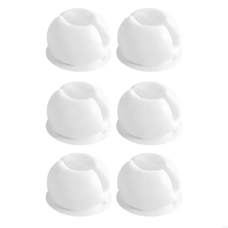 

Bathroom Wall Hook 4 Piece Set Strong Suction Mounts for Organizing Toothbrushes Waterproof White B95B