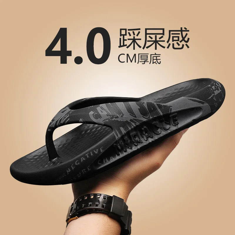 2024 Heren Zomer Slippers Strand Sandalen Flip Flop Printing Dikke Zolen Jongens Meisjes Unisex Home Badschoen Grote Maat