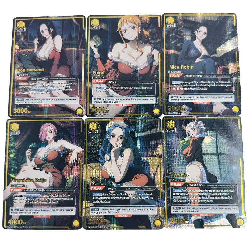 Mały zestaw Flash Card One Piece Nami Boa Hancock Nico Robin Yamato Nefertari D Vivi Diy Action Toy Figure Anime Game Collection