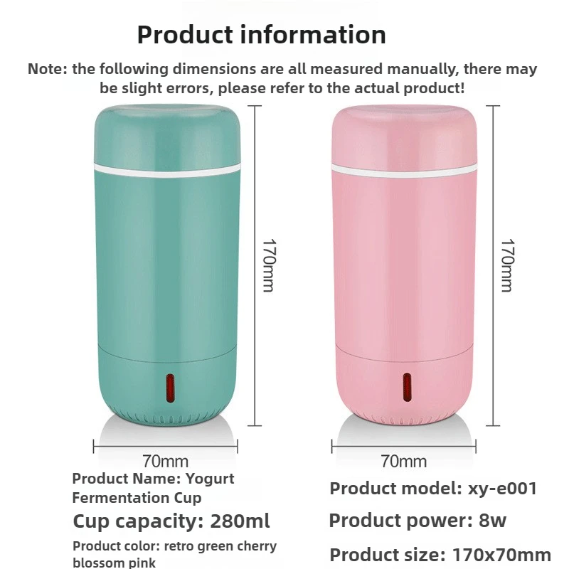 2026-hot sell 110V/220V Dual Voltage Yogurt Cup Household Multi-function Automatic Mini Self-made DIY Portable Yogurt Machine Ea