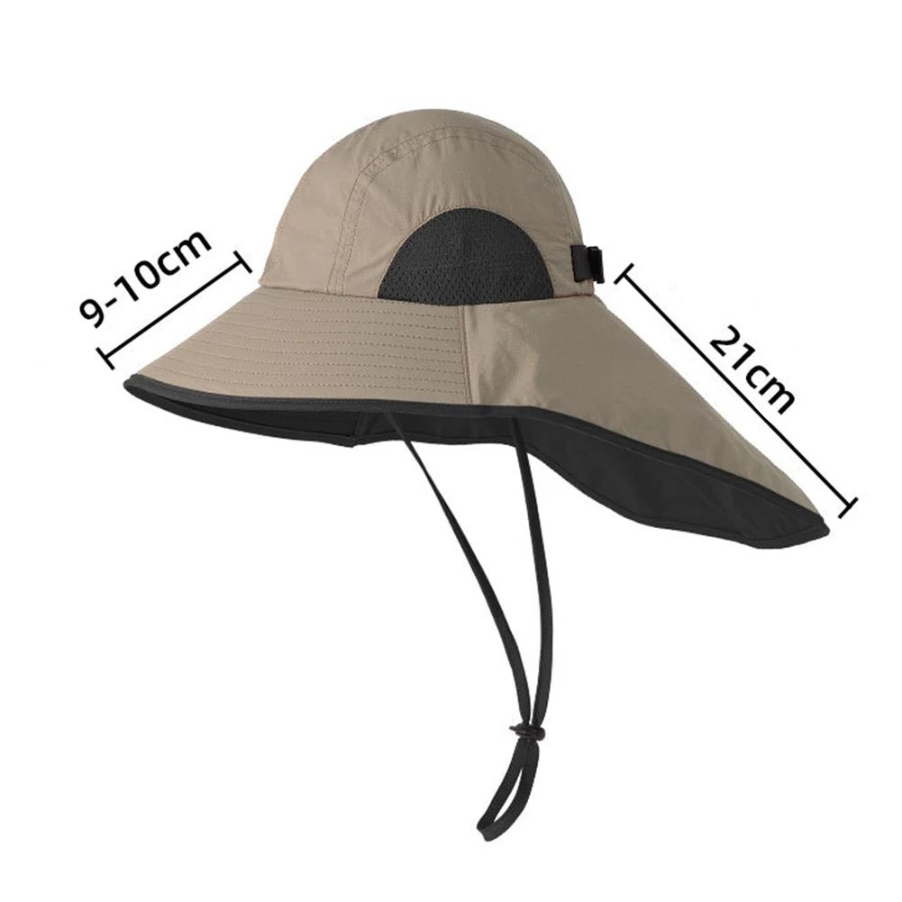 Anti-collision Large Brim Sun Hat With Shawl Moisture Wicking Sun Hat For Picnic Camping