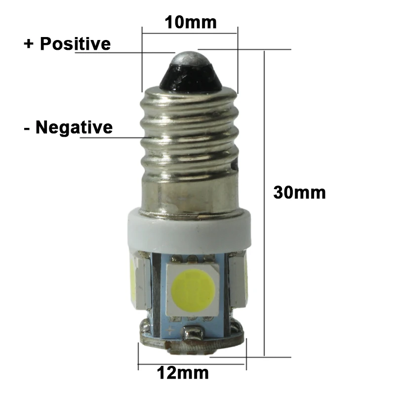 1pcs Led Indicator Light E10 1W Dc 6V 12V 24v Screw Warning Signal Bulb 6 12 24 Volt Instrument Machine Lamp Yellow Red Blue