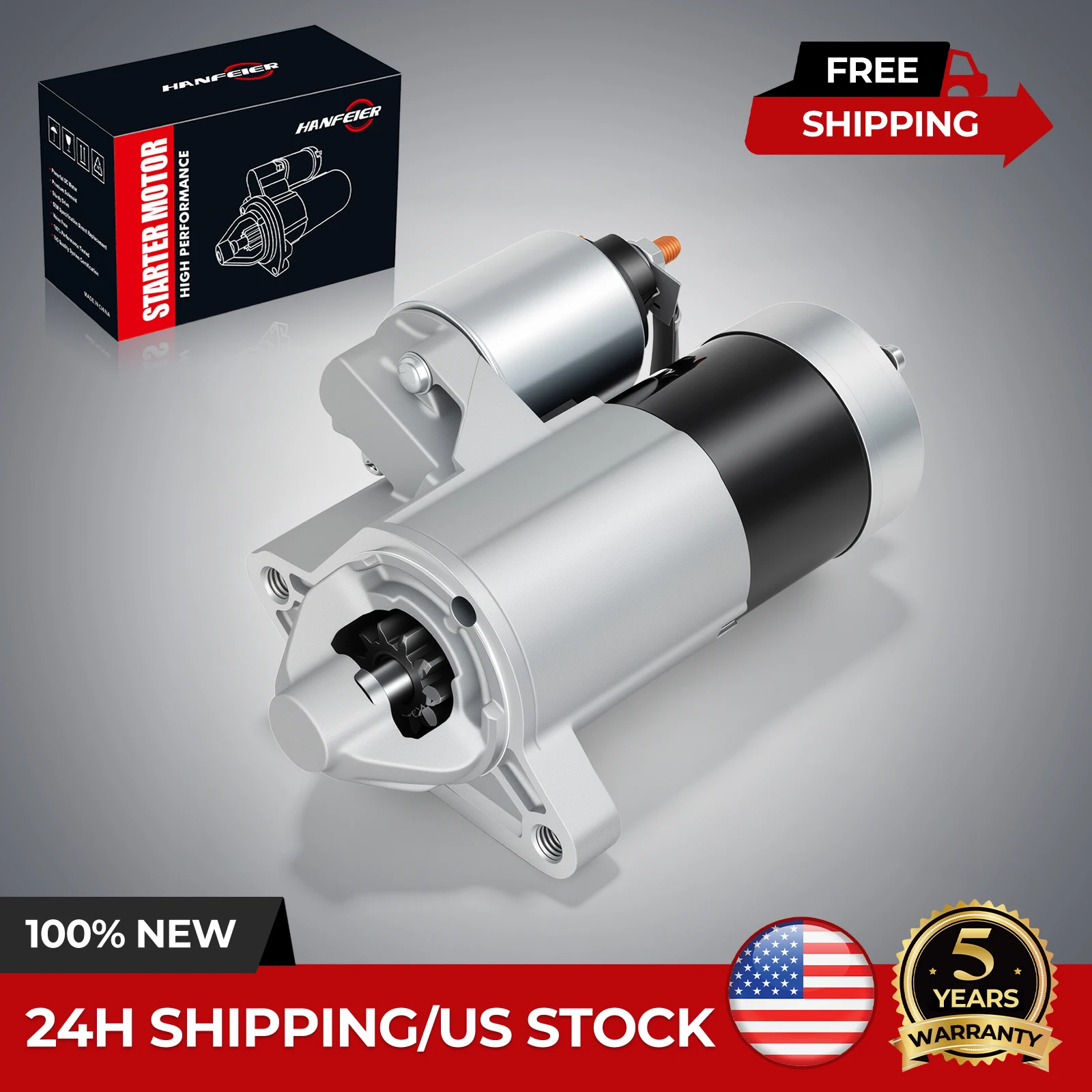 

Starter Motor for 2003 2004 2005 Jeep Liberty V6 3.7L 1.2KW 12V 10T Clockwise
