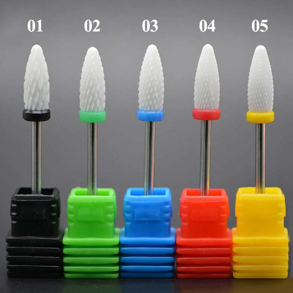 ABHU 네일 콘 팁 드릴 비트 전동 큐티클 클린 로터리 매니큐어 페디큐어 그라인딩 헤드 샌더 도구 1개