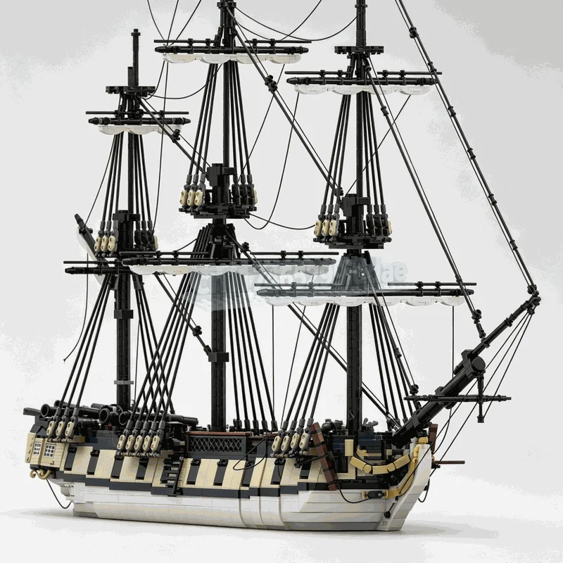 NEW 4643 Parts Sailing Ship MOC Model Custom Puzzle Architecture DIY Creative Assembly Educational Toy Gifts Collection Display