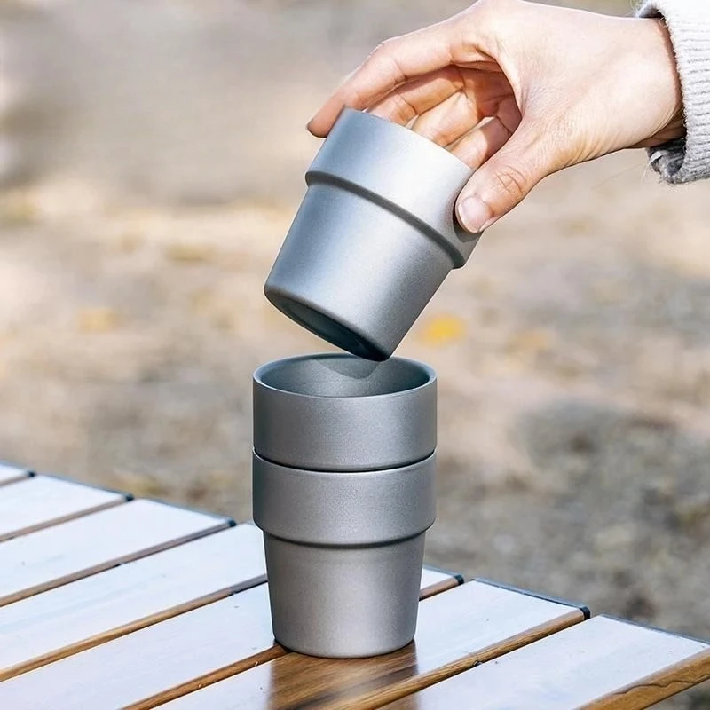 1pc 175ml Retro Practical Versatile Double-layer Heat-insulating Drink Cup For Outdoor Home Use