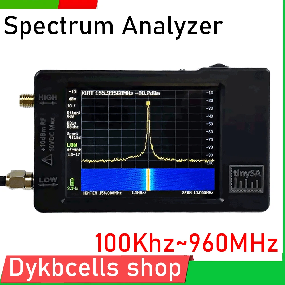 

100 кГц до 960 МГц аналитический ручной спектр Перезаряжаемый/генерирующий сигнал Sinus-Welle ЖК-дисплей цифровой экран FM MF/HF/VHF UHF