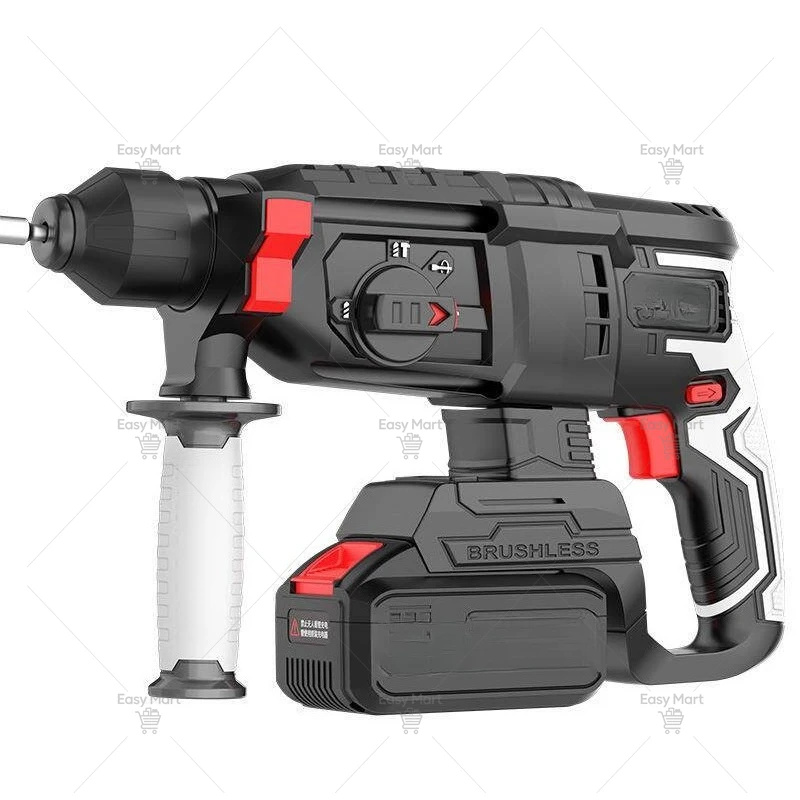 Brushless Cordless Electric Hammer Heavy-Duty Multi-Function Lithium Battery Cordless Impact Drill Industrial Grade Electric