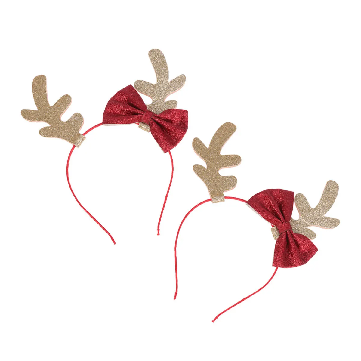 

2Pcs Christmas Hair Accessories for Girls Shiny Antler Headband Lightweight Non Deformation Holiday Party Favor Gift