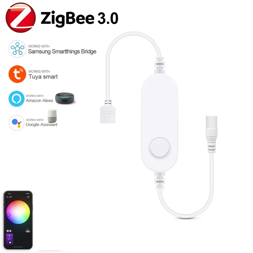 Zigbee 3.0 Smart LED Controller DC5V 12V 24V Dimmer Enkele kleur CCT RGB RGBW RGBCCT LED Strip voor Tuya Alexa SmartThings 2mqtt