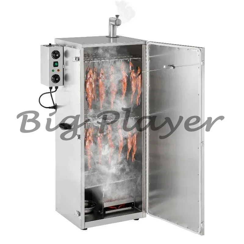 

Premium Quality Easy To Use And Clean Meat Fish Electric Smoking Oven 8 Racks 147L 1000W With Timer Stainless Steel Food Smoker