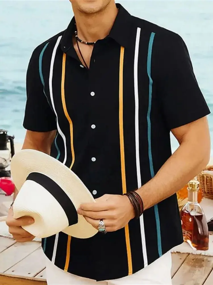 

Мужской топ с воротником ort Sve irt, свободный крой, летняя повседневная одежда с принтом, продукт китайского бренда