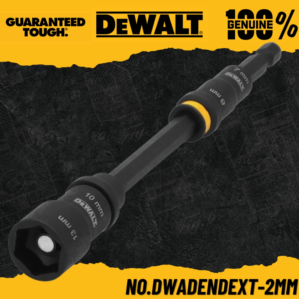 DEWALT DWADENDEXT-2MM 4 in 1 FLEXTORQ 7/8/10/13 MM Socket 6'' Socket Extension Double Ended Nut Driver Power Tool Accessories